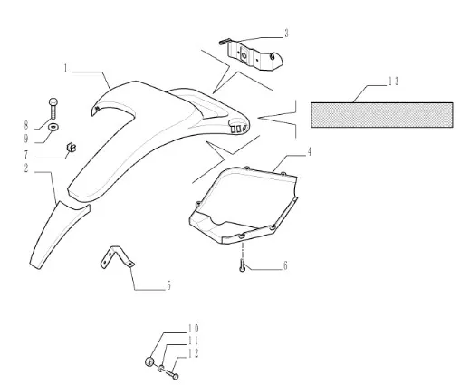 87554854 - Задний брызговик